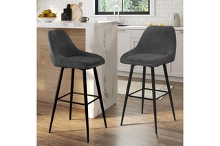 2 tabourets de bar Olivia - 44 x 92 x 46 cm