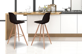 2 tabourets de bar Oslo - 38 x 74 x 97 cm