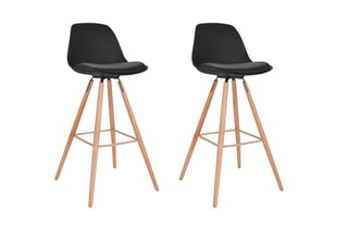 2 tabourets de bar Oslo - 38 x 74 x 97 cm