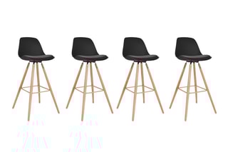 4 tabourets de bar Oslo - 38 x 74 x 97 cm