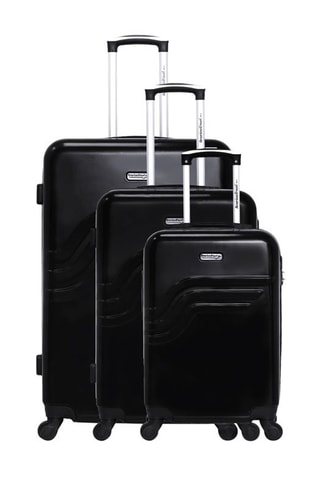 Set de 3 valises Détroit (S/M/L) - 55/65/75 cm  - Noir