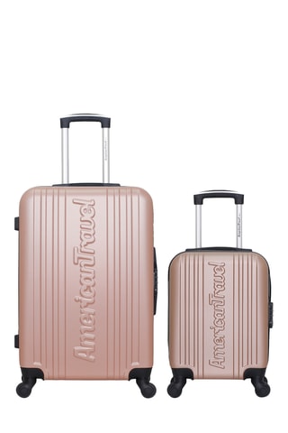 Valise XXS et valise semaine Springfield (XXS/M) - 46/65 cm - Doré rose