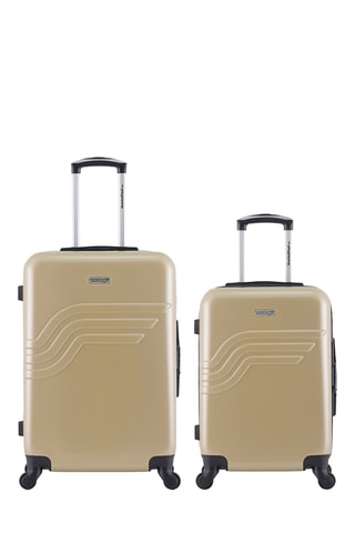Valise semaine et valise cabine Detroit - 65/55 cm - Beige