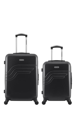 Valise semaine et valise cabine Detroit  - 65/55 cm - Noir