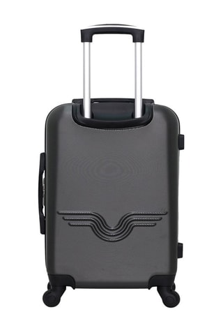 Valise cabine et valise semaine Queens - 55/65 cm  - Noir, argenté et gris