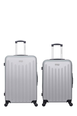 Valise cabine et valise semaine Brooklyn (S/M) - 55/65 cm  - Argenté