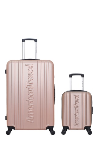 Valise XXS et valise grand volume Springfield (XXS/L) - 46/75 cm - Doré rose
