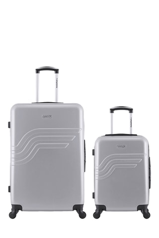 Valise cabine et grand volume Detroit - 55/75 cm - Gris