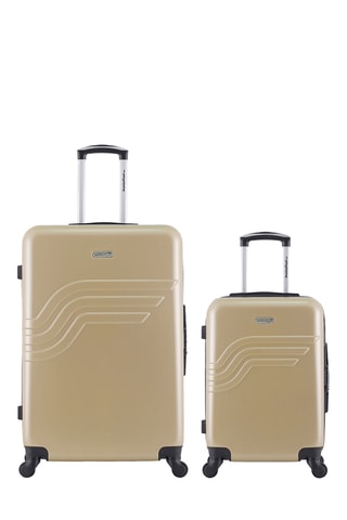 Valise cabine et grand volume Detroit - 55/75 cm - Beige
