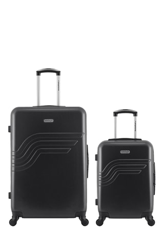 Valise cabine et grand volume Detroit  - 75/55 cm - Noir