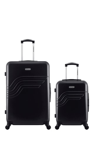 Valise cabine et grand volume Detroit  - 55/75 cm - Noir