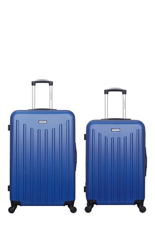 Valise semaine et valise grand volume Brooklyn (M/L)  - 65/75 cm  - Bleu