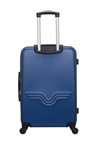 Valise semaine et valise grand volume Queens - 65/75 cm  - Noir, bleu et argenté