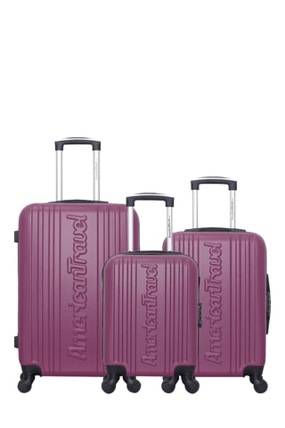Set de 3 valises Springfield (XXS/S/M) - 46/55/65 cm - Violet