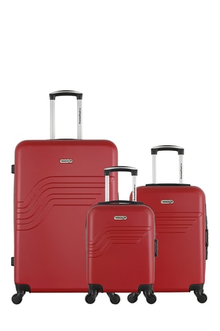 Set de 3 valises Queens - 75/55/46 cm - Rouge