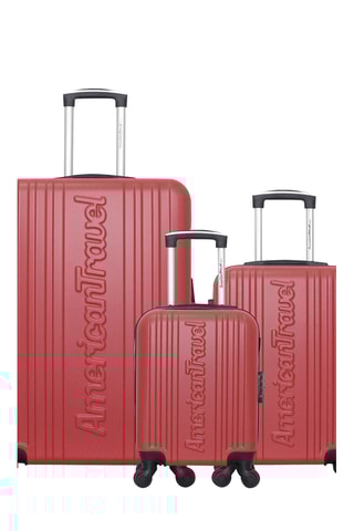 Set de 3 valises Springfield (XXS/S/L) - 46/55/75 cm - Bordeaux