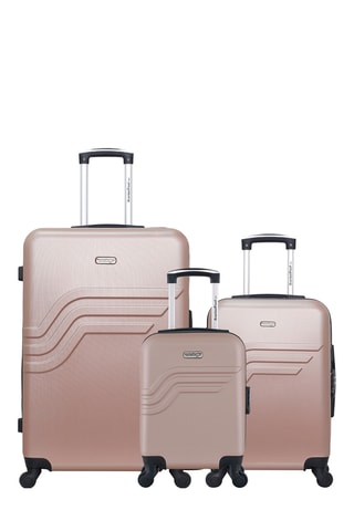 Set de 3 valises Queens - 75/55/46 cm - Rose