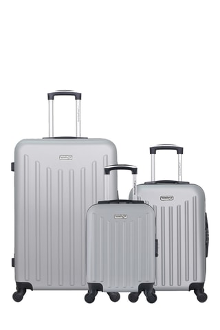 Set de 3 valises Brooklyn - 46/55/75 cm - Gris