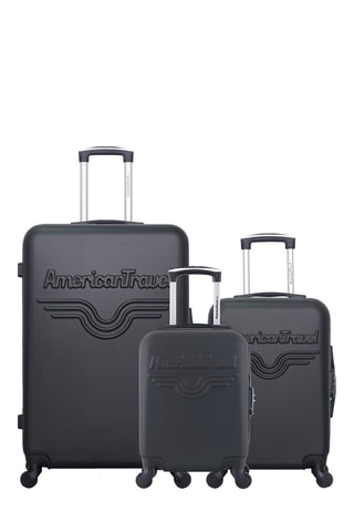 Set de 3 valises Chelsea  - 75/55/46 cm - Noir