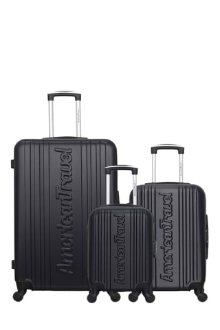 Set de 3 valises Springfield (XXS/S/L) - 46/55/75 cm - Noir