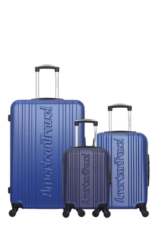 Set de 3 valises Springfield (XXS/S/L) - 46/55/75 cm - Bleu marine