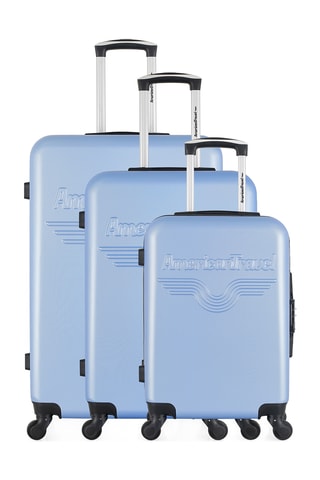 Set de 3 valises Chelsea (S/M/L) - Ciel - 55/66/75 cm - Bleu