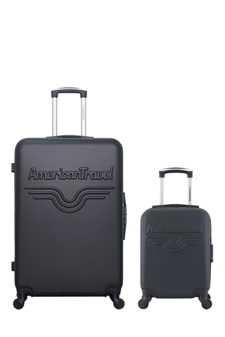 Valise grand volume et valise cabine low-cost Chelsea  - 75/46 cm - Noir