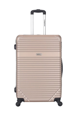  Valise grand volume Memphis (L) - 75 cm  - Noir, beige et argenté