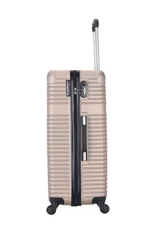  Valise grand volume Memphis (L) - 75 cm  - Noir, beige et argenté