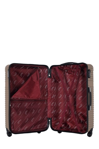  Valise grand volume Memphis (L) - 75 cm  - Noir, beige et argenté