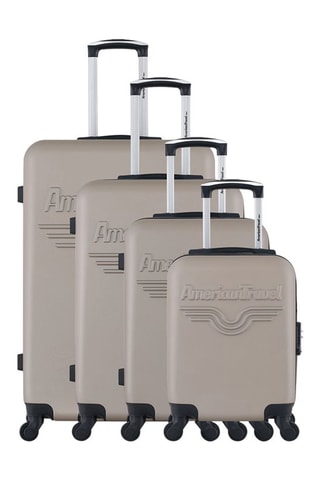 Set de 4 valises Chelsea-M (XS/S/M/L) - 46/55/65/75 cm  - Argenté, beige et noir