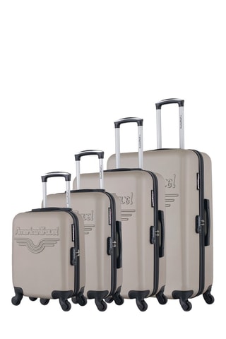 Set de 4 valises Chelsea-M (XS/S/M/L) - 46/55/65/75 cm  - Argenté, beige et noir