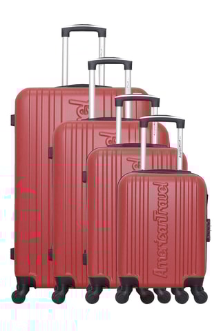 Set de 4 valises Springfield (XXS/S/M/L) - 46/55/66/75 cm - Bordeaux