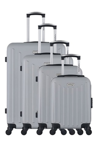 Set de 4 valises Brooklyn-M (XS/S/M/L) - 46/55/65/75 cm  - Argenté, gris et noir