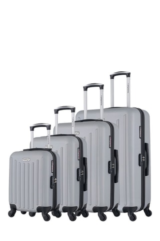 Set de 4 valises Brooklyn-M (XS/S/M/L) - 46/55/65/75 cm  - Argenté, gris et noir