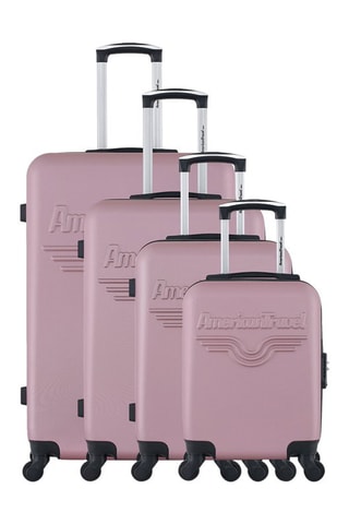 Set de 4 valises Chelsea (XS/S/M/L) - 46/55/65/75 cm  - Argenté, doré, noir et rose