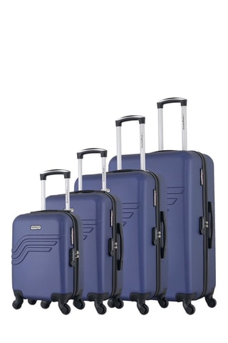 Set de 4 valises Queens-M (XS/S/M/L) - 46/55/65/75 cm  - Bleu