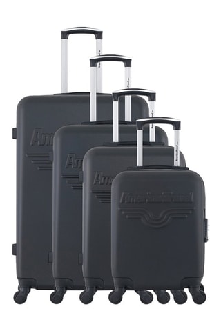 Set de 4 valises Chelsea (XS/S/M/L) - 46/55/65/75 cm  - Argenté et noir