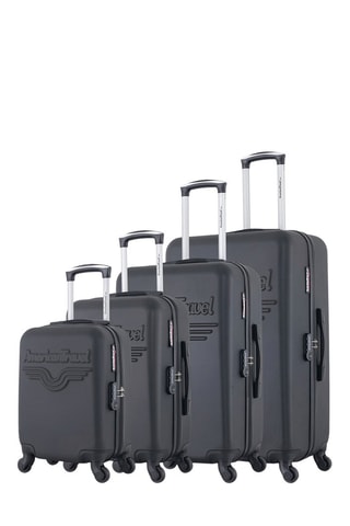 Set de 4 valises Chelsea (XS/S/M/L) - 46/55/65/75 cm  - Argenté et noir