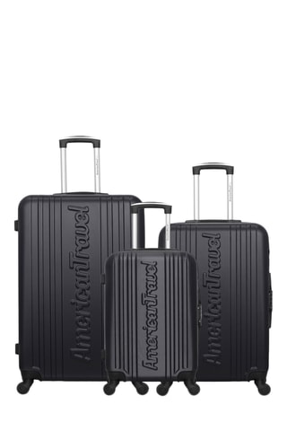 Set de 3 valises Springfield (S/M/L) - 55/65/75 cm - Noir