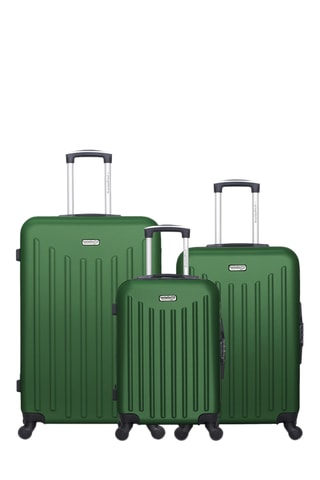 Set de 3 valises Brooklyn (S/M/L) - 55/65/75 cm - Vert foncé