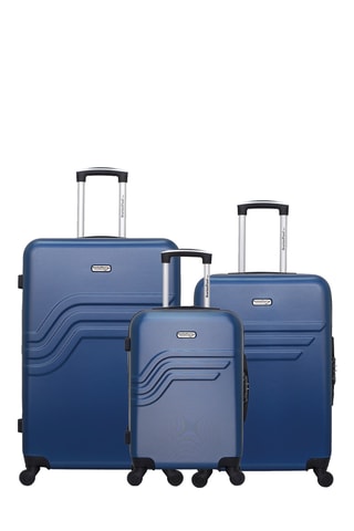 Set de 3 valises Queens  - 55/65/75 cm - Bleu