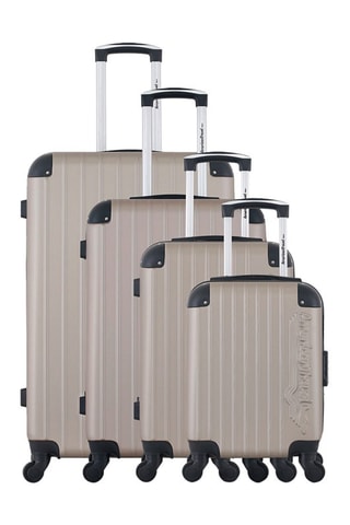 Set de 4 valises Budapest-M (XS/S/M/L) - 46/55/65/75 cm  - Beige