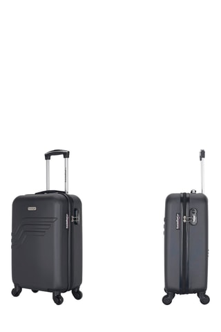 Valise cabine Queens (S) - 55 cm  - Noir et argenté