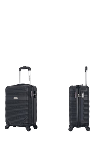 Valise cabine Memphis - 55 cm  - Noir et argenté