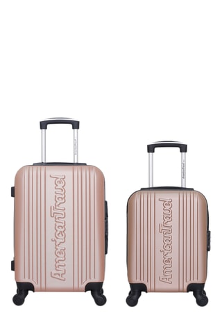 Valise XXS et valise cabine Springfield (XXS/S) - 46/55 cm - Doré rose