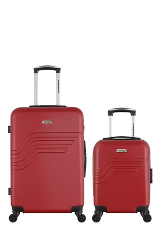 Valise cabine low-cost et valise semaine Queens - 46/65 cm - Rouge