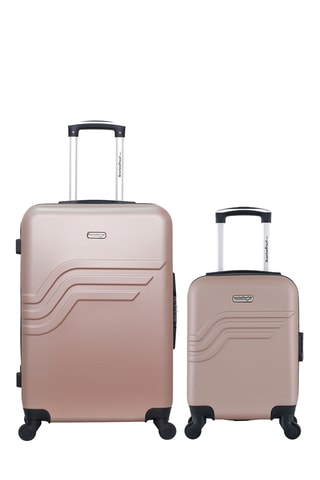 Valise cabine low-cost et valise semaine Queens - 46/65 cm - Rose
