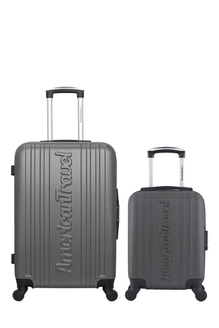 Valise cabine low-cost et valise semaine Springfield - 46/65 cm - Gris