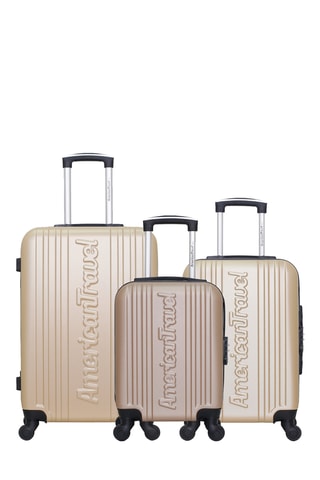 Set de 3 valises Springfield - 46/55/65 cm - Beige